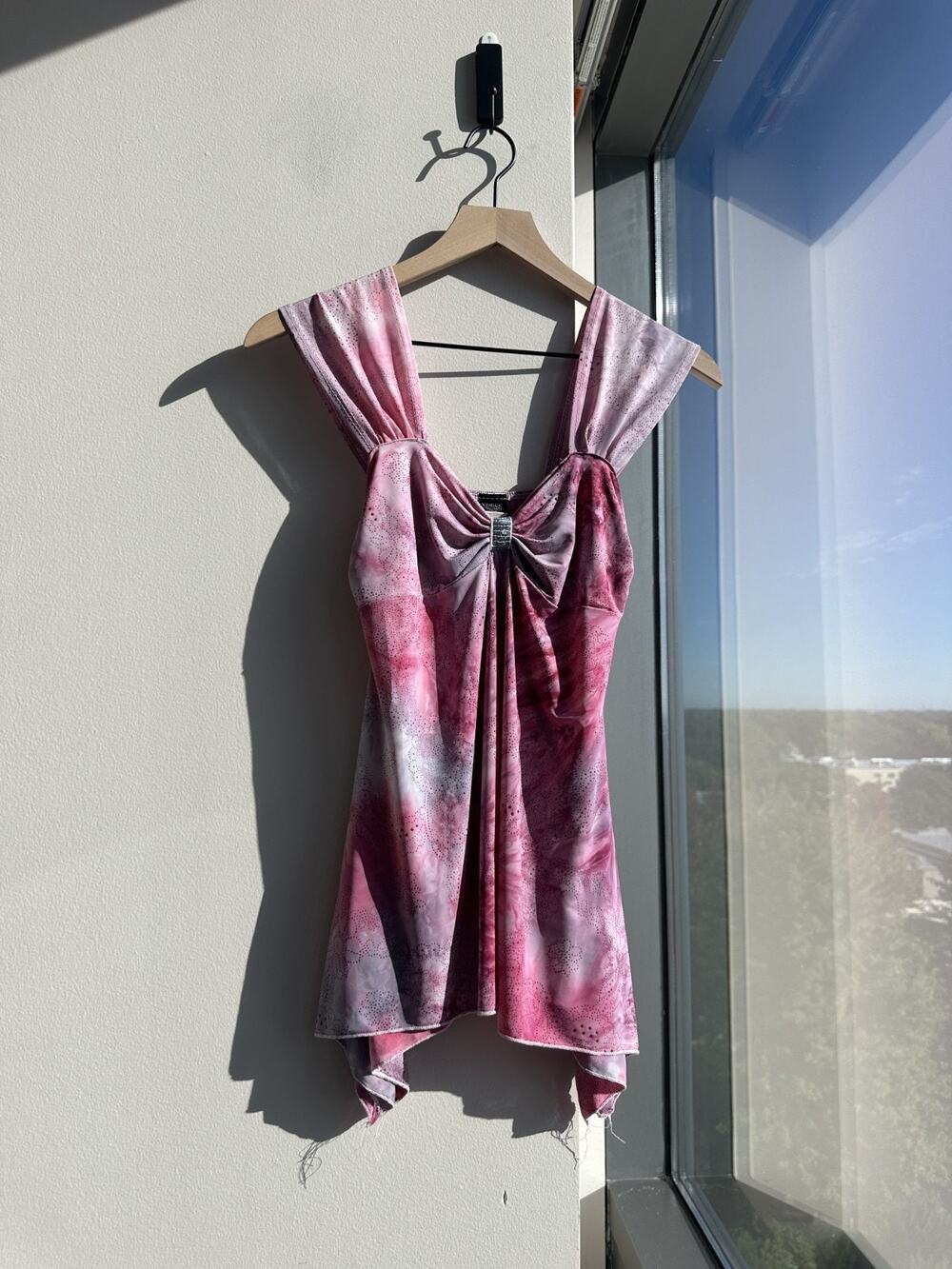 Vogue by Tip's Vintage Y2K 2000s Pink Purple Tie Dye Sleeveless Camisole Top S